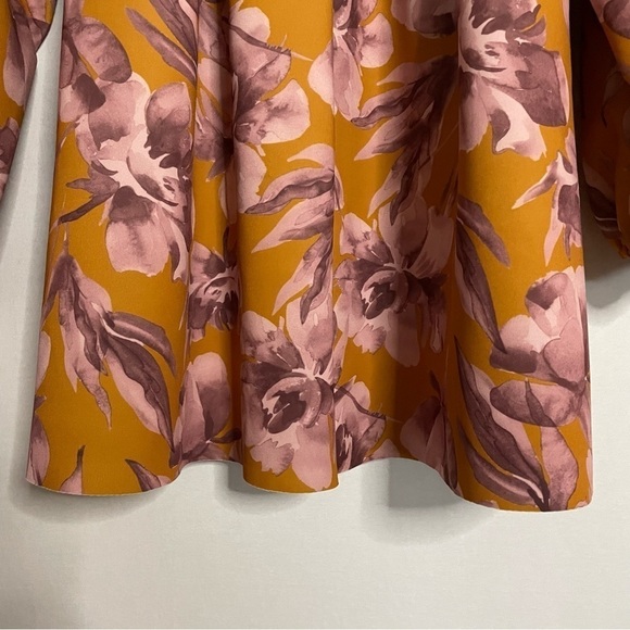 ASOS Design Watercolor Floral Print Square Neck Smock Mini Dress - Picture 14 of 14